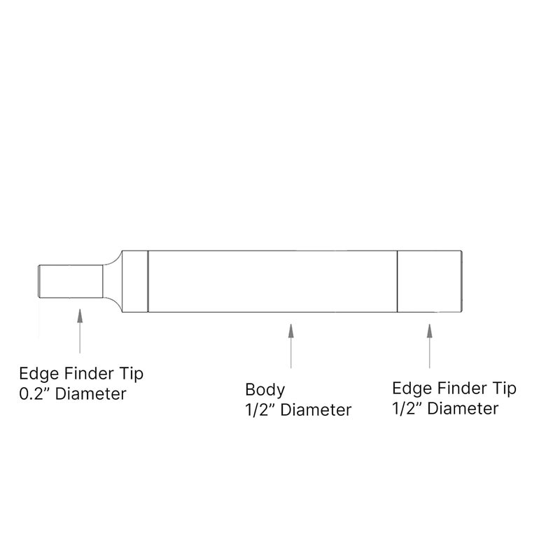 PEC TOOLS Mechanical Edge Finder,1/2" Diameter Shank, 0.200" & 0.500" Diameter Tip, Double End Finder, Locates Round or Flat Work - Image 2